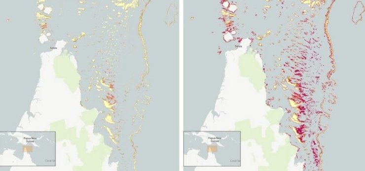 коралловый риф карта