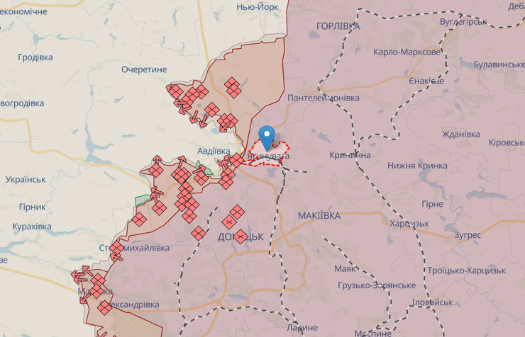 карта Донецкой области, Донецкая область карта, Ясиноватая, Ясиноватая карта, Ясиноватая карта, Ясиноватая на карте
