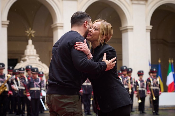 Владимир Зеленский, Зеленский в Риме, зеленский в Италии, джорджа мелони