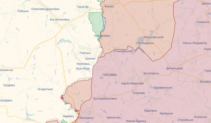 Ситуация на линии фронта под Горловкой в Донецкой области