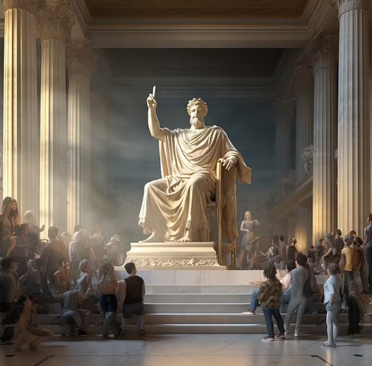 статуя Зевса, Древняя Греция, Константинополь, археология, Семь чудес света, чудо света, Midjourney