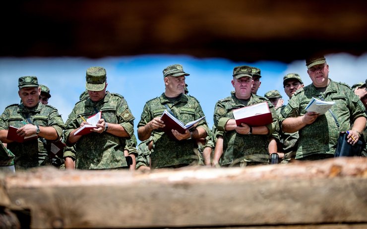 фото, российские офицеры, учения, кавказ 2020, угроза, вторжение, Украина