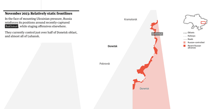 потери территории Украины, прирост территорий рф, донецкая область