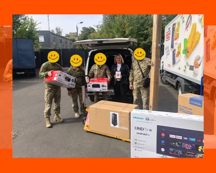 Передача техники защитникам из зентино-ракетной бригады, защищающей небо над Киевом и областью