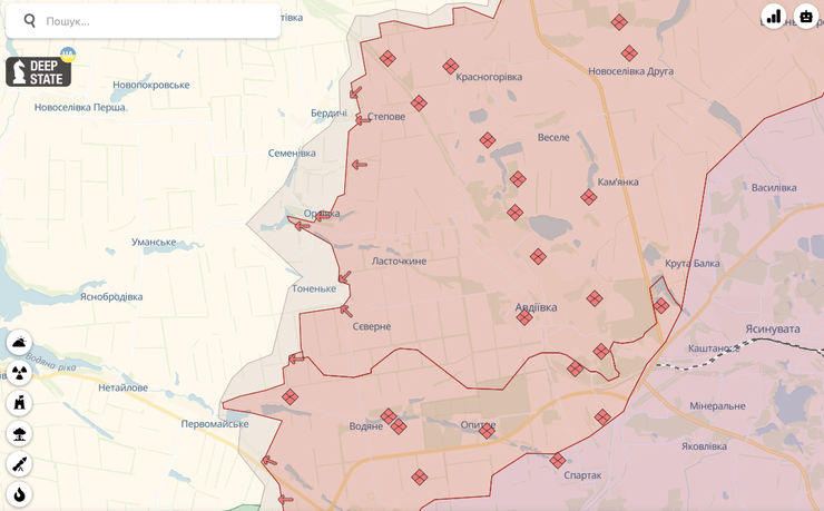 Карта Авдеевки