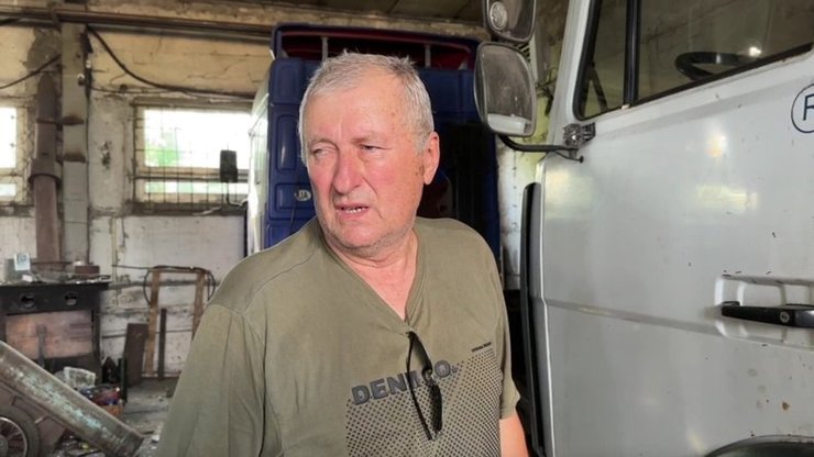 Водій Валерій. Кадр з відео Суспільне Донбас