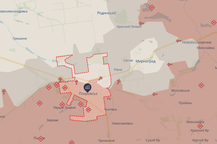 Покровск и Мирноград Донецкой области
