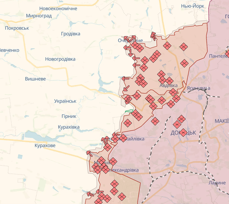 Ситуация на фронте, карта