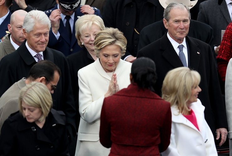 Билл Клинтон, Хиллари Клинтон, Джордж Буш, Мишель Обама