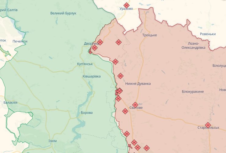 наступление россиян на Харьковщине