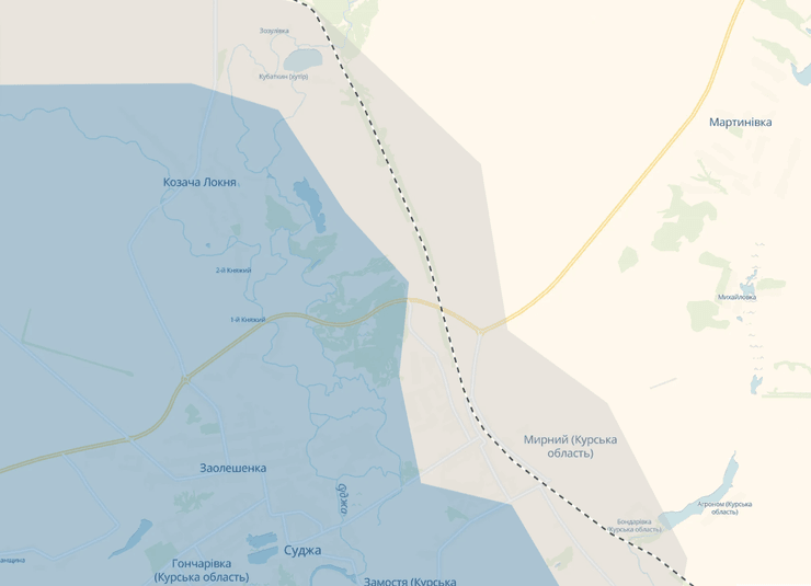 наступ ЗС РФ, наступ РФ в Курській області, ситуація на фронті, мапа DeepState, наступ на Суджу