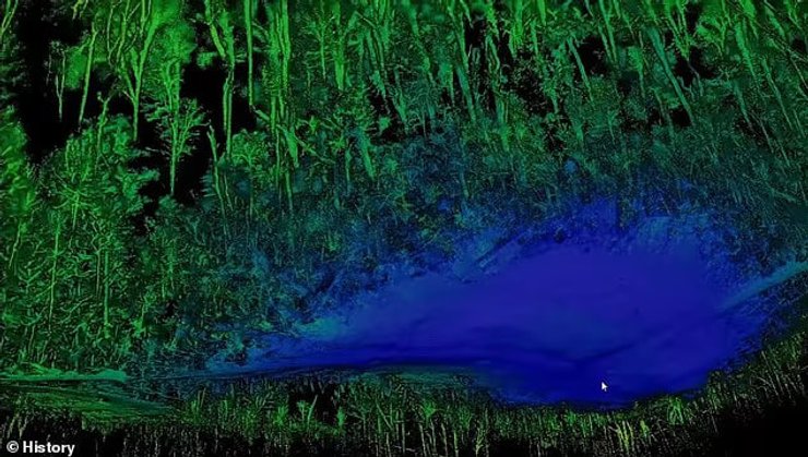 Команда History Channel провела сканирование земли вблизи места, где, как считается, разбился НЛО, с помощью LiDAR