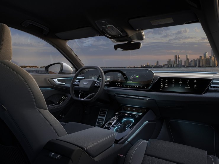 салон Audi A5, новый Audi A5, Audi A5 e-hybrid, Audi A5 2025, гибрид Audi A5