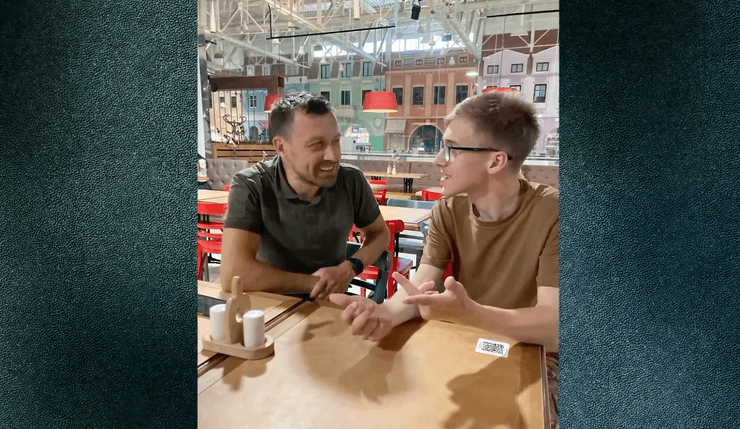 Андрей Онистрат с сыном