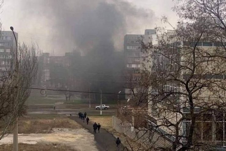 Мариуполь, Мариуполь обстрел, карта военных действий Украина, бомбардировка