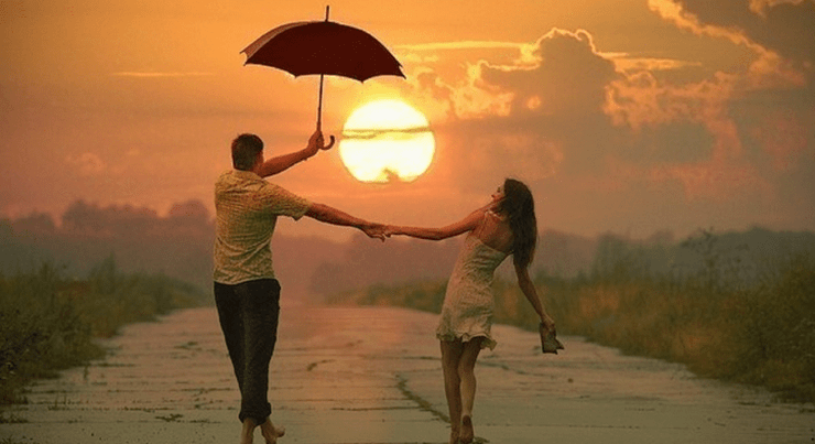 щастя, чоловік, жінка