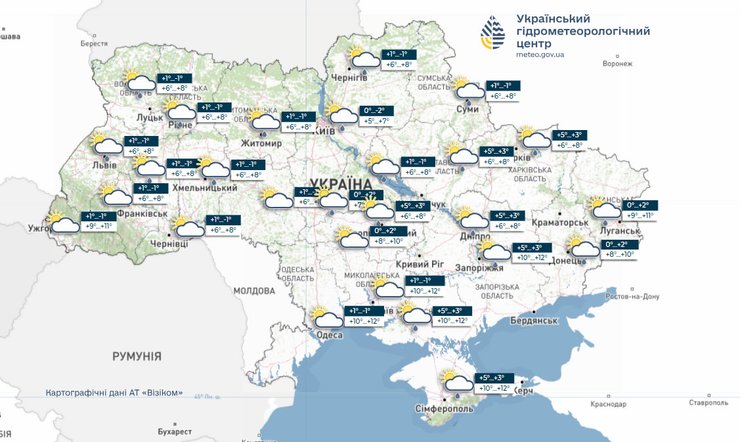 Прогноз Укргидрометцентра