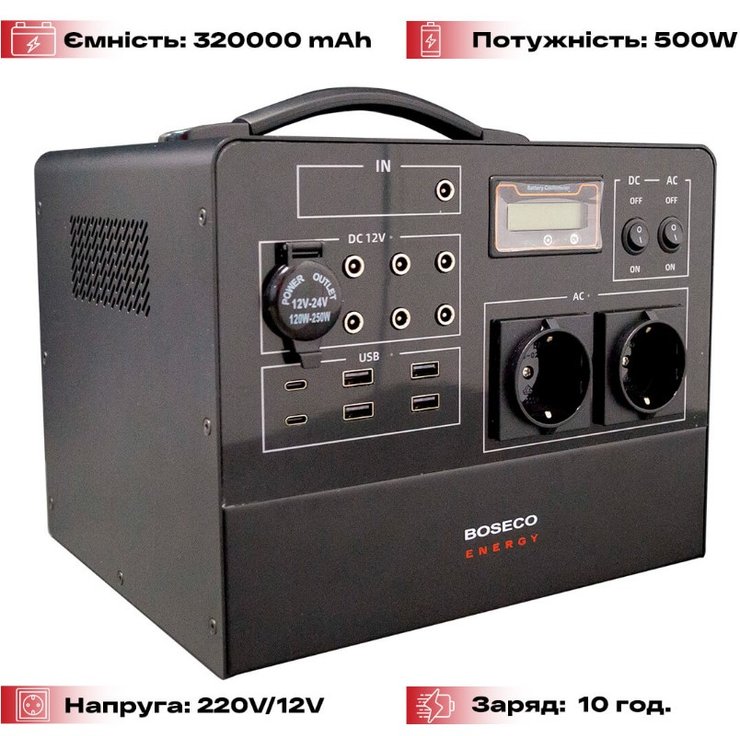 Boseco Energy EM 500/1000, зарядна станція