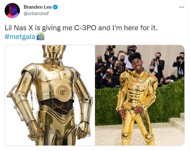 Met Gala 2021, мем, Lil Nas X