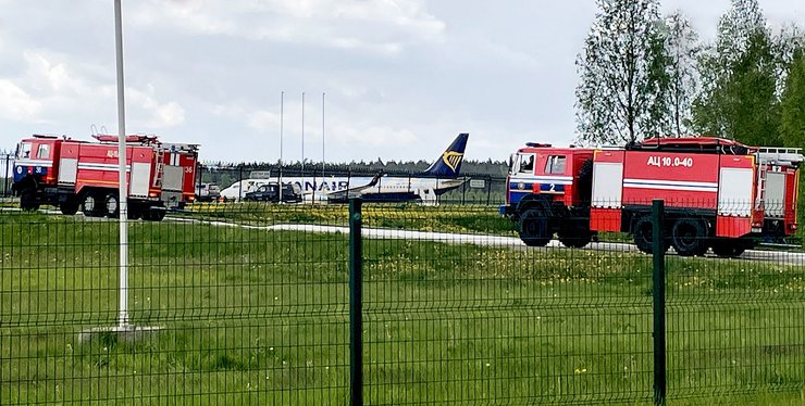 самолет Ryanair в Минске