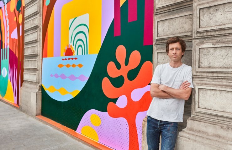 стивен берк, Louis Vuitton, мурал, париж