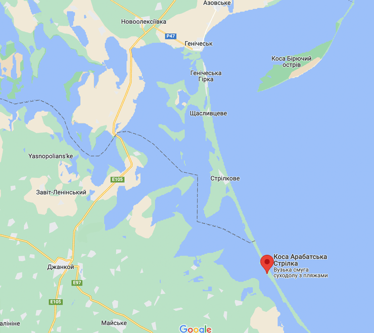 карта, арабатская стрелка, счастливцо