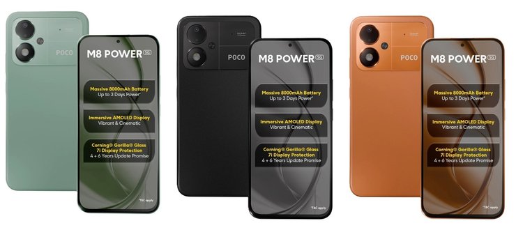Poco M8 Power смартфон цвета