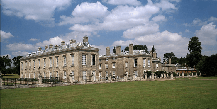 поместье Спенсеров, Элторп-хаус, дом, деревья, трава