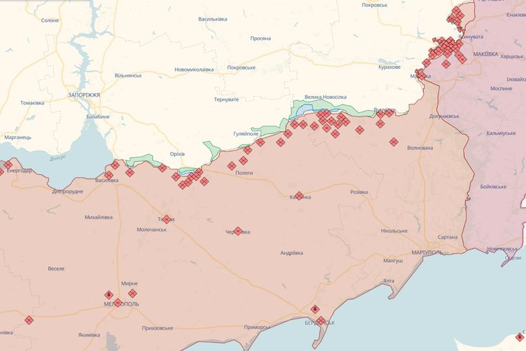 Обстановка на юге Украины. Источник: deepstatemap.live