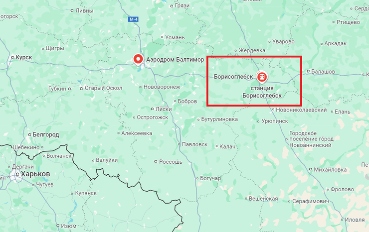 Аэродром "Борисоглебск" находится в 340 километрах от границы с Украиной