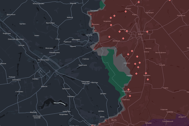 Ситуация на Покровском направлении по версии DeepState
