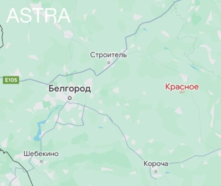 Белгородская область, ракета, карта