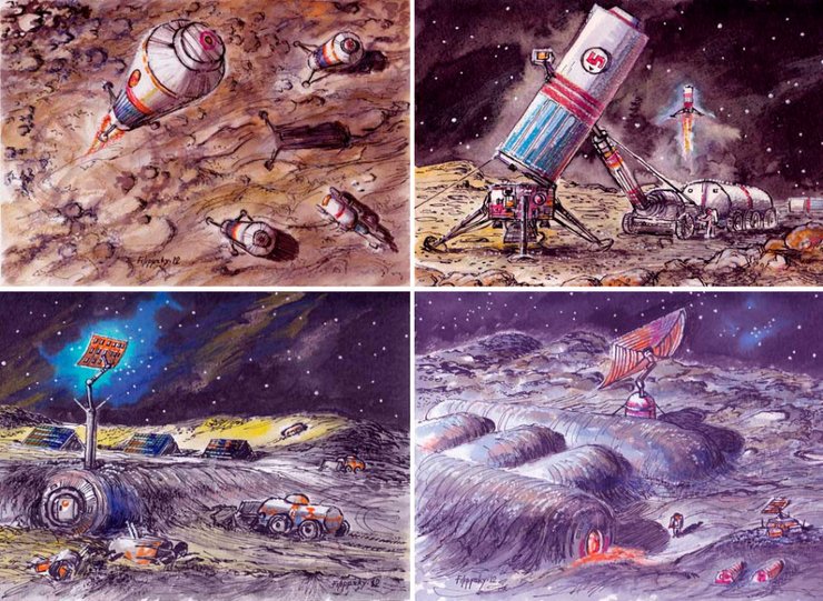 лунная база, лунная база СССР, лунная база звезда