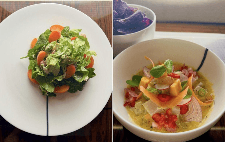 Страви, приготовані стюардесою приватного літака для VIP-пасажирів під час польоту