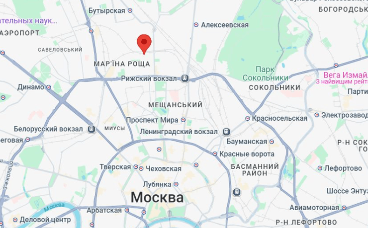 Локація загорання