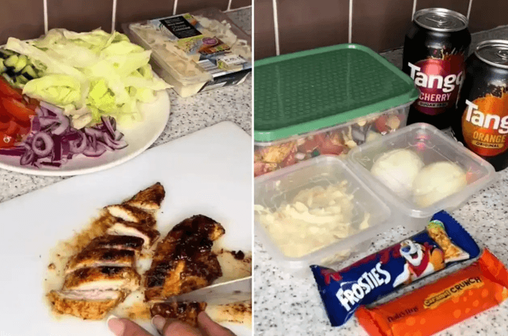 Женщина готовит ланч