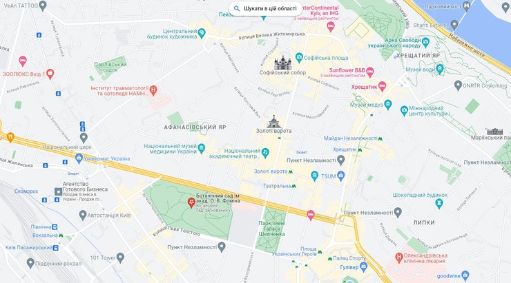 Место нападения на военного в Киеве