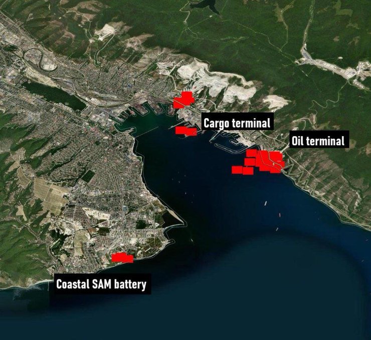 Інфографіка з пожежами у Новоросійську 14 листопада