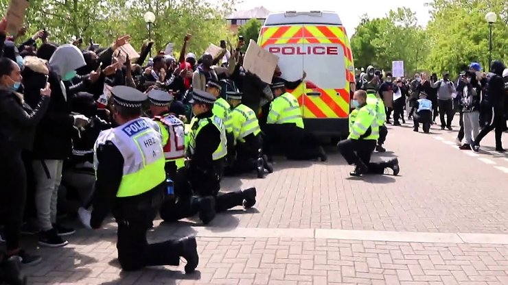 полицейские, протесты, BLM