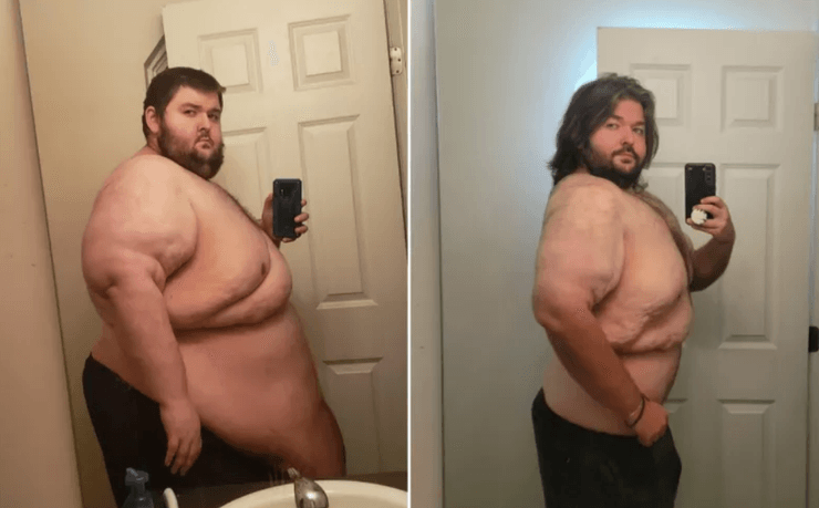 мужчина, похудение