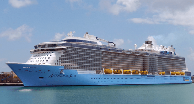 Круїзний лайнер Anthem of the Seas на маршруті перед зупинкою в Новій Зеландії