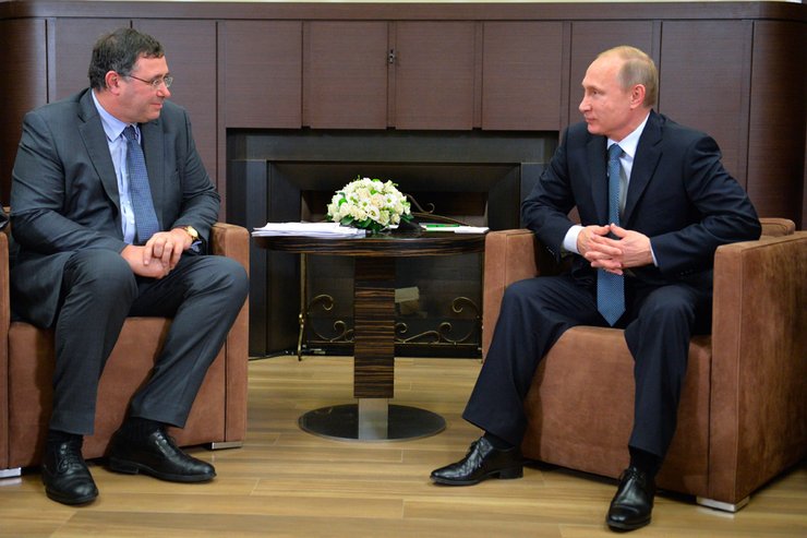 Патрик Пуянне и Владимир Путин