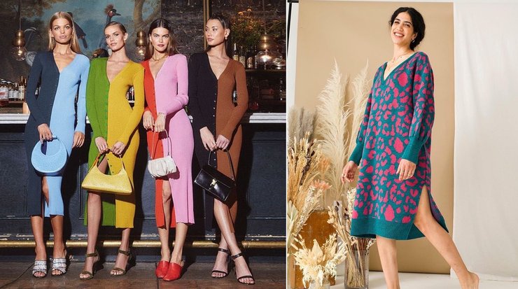 тренды осени 2021, трикотажное платье, модные тренды, ключевые тренды, тренды сезона, тренды осени