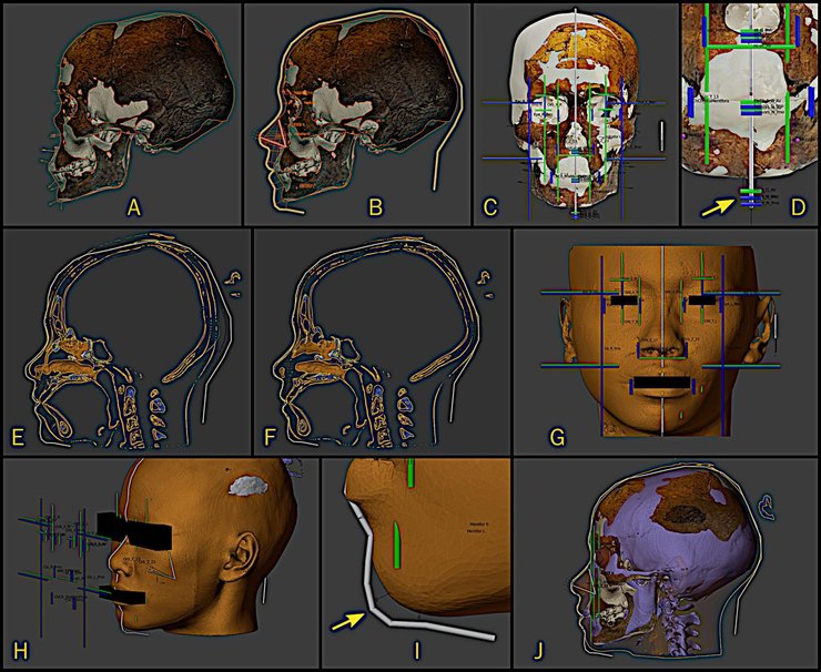 реконструкция лица, древний человек, Бразилия