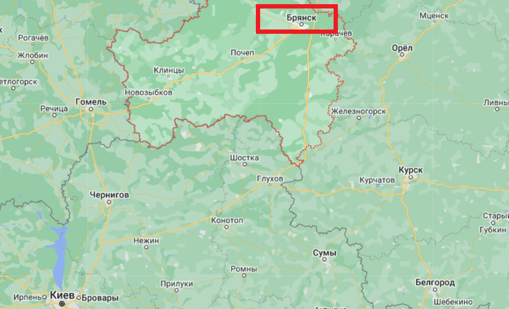 Брянская область, карта Брянская область, Брянская область россия