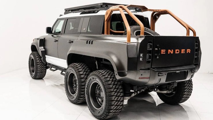 шестиколесный Land Rover Defender, тюнинг Land Rover Defender, Land Rover Defender 6X6, Land Rover Defender 6X6
