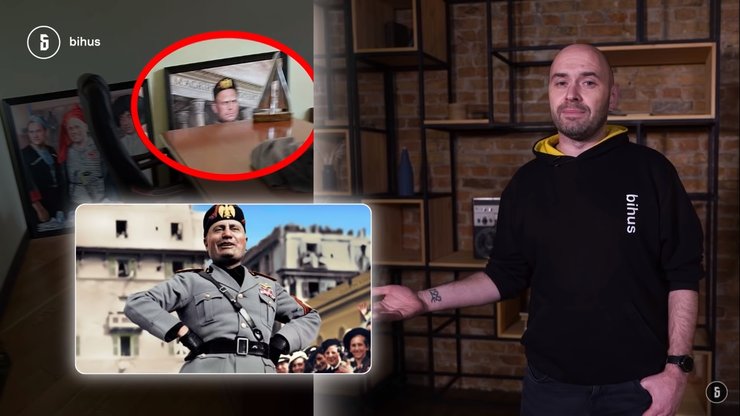 Нардеп от ОПЗЖ Илья Кива на картине в образе Бенито Муссолини