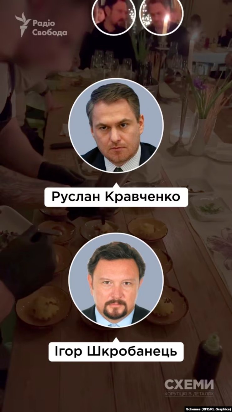 Игорь Шкробанец и Руслан Кравченко в ресторане La Veranda в Киеве в декабре 2022 года