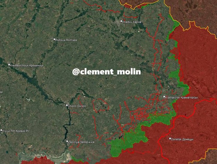 Инфографика с укреплениями ВСУ 2025, обозначенными красными линиями