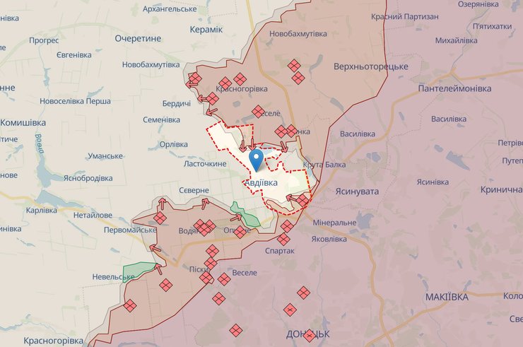 Авдеевка карта, Авдеевка на карте, Авдеевка, Авдеевка Донецк, ситуация в Авдеевке сегодня, Авдеевка карта боевых действий, ситуация в Авдеевке